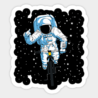 Astronaut Bike MTB Mountainbike Universe Space Sticker